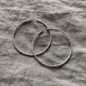 Silver clasp hoops